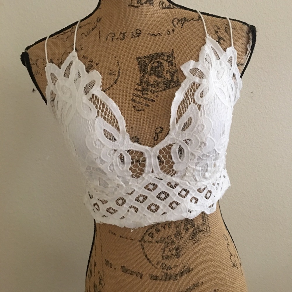 Free People One Adella white bralette - EBay - Picture 6 of 15